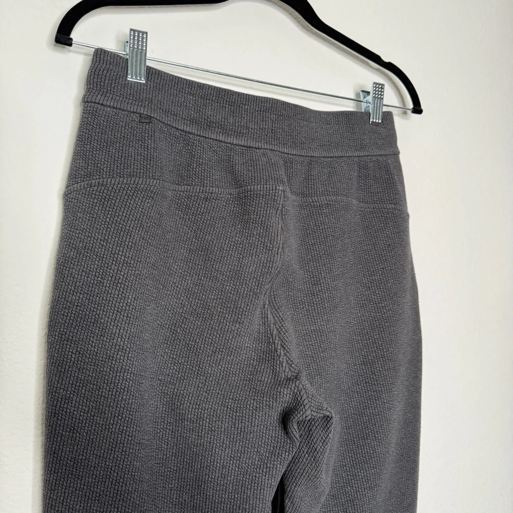 Lululemon Ribbed High Rise Joggers Gray Drawstring Pockets 25